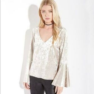 Karen Kane Velvet Ruffle Accent Long Sleeve